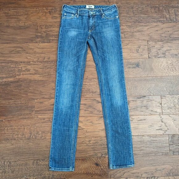 ACNE Jeans Kex Le Blue Straight Leg Skinny 28 - Picture 2 of 9